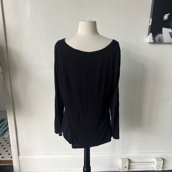 Socialite Long Sleeve Black Blouse - Picture 6 of 8
